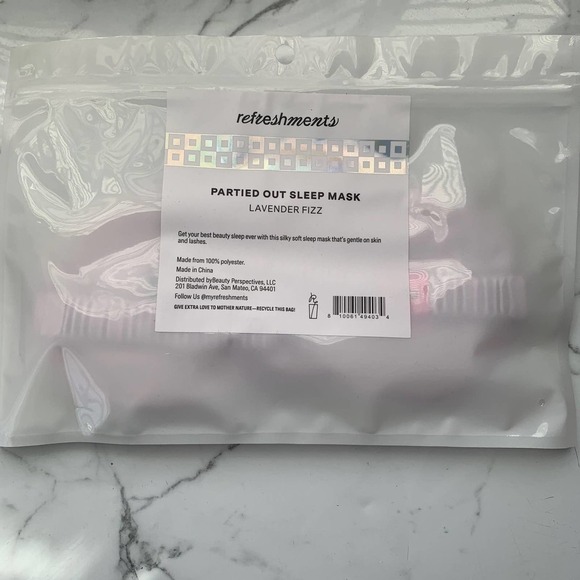 Partied Out Sleep‎ Mask Lavender Fizz Satin Eye Mask - Picture 4 of 4